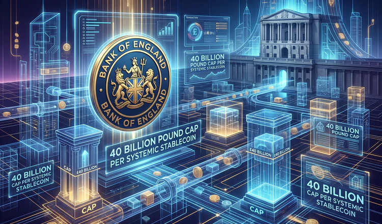 Bank of England Sets a £40B Cap per Systemic Stablecoin