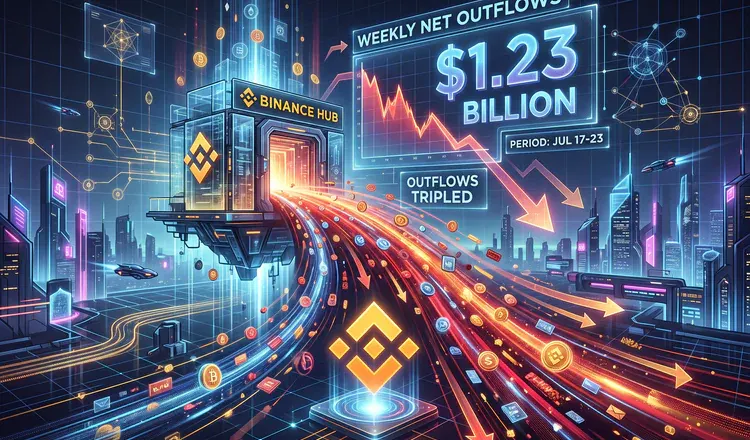 Binance's Weekly Net Outflows Triple to $1.23B