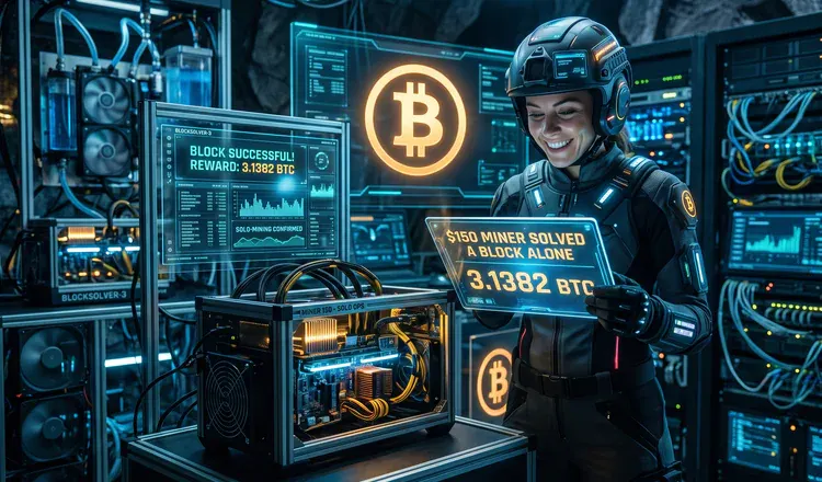 A $150 Miner Solves a Block Alone for 3.1382 BTC