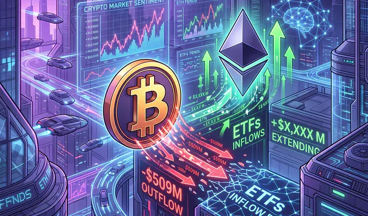 Bitcoin ETFs Snap a $509M Inflow Run as Ether Funds Extend Theirs