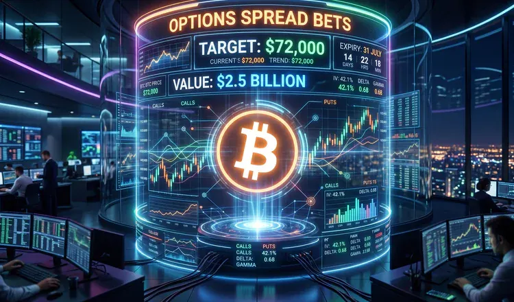 A $2.5B Options Spread Bets on $72,000 by 31 July