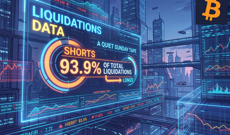 A Quiet Sunday Tape With Shorts Taking 93.9% of Liquidations