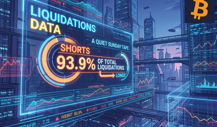 A Quiet Sunday Tape With Shorts Taking 93.9% of Liquidations