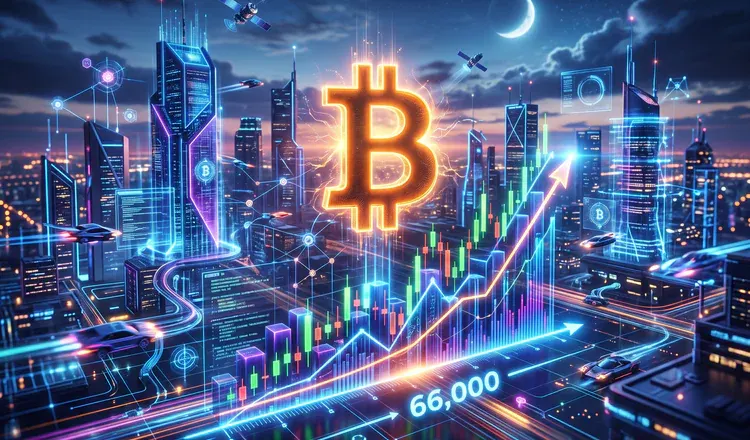 Bitcoin Hits a One-Month High Above $66,000