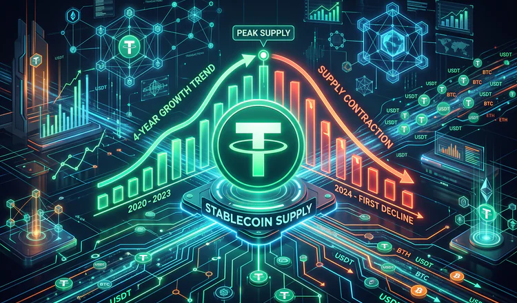 Stablecoin Supply Contracts for the First Time in Four Years