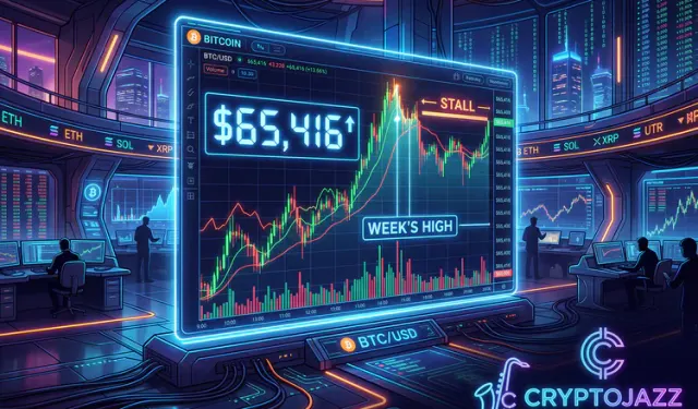 Bitcoin Prints the Week's High at $65,416 and Stalls