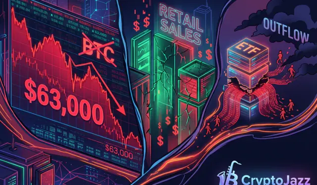 Bitcoin Loses $63,000 as Retail Sales Fall and ETFs Bleed a Third Day