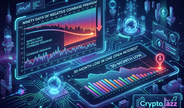 Ninety Days of Negative Coinbase Premium and a 30-Month Low in CME Open Interest