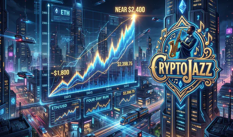 Ether's Four-Day Run to a Four-Month High Near $2,400