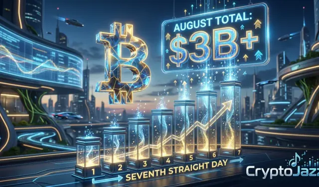 Bitcoin ETFs Post a Seventh Straight Inflow Day as August Tops $3B