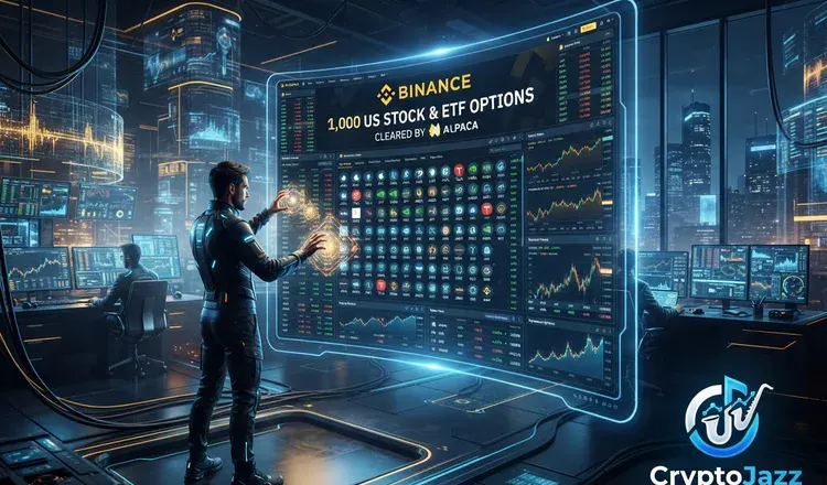 Binance lists 1,000 US stock and ETF options, cleared by Alpaca