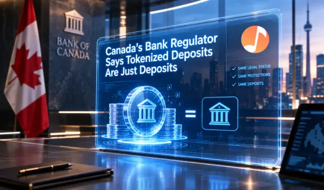 Canada's Bank Regulator Says Tokenized Deposits Are Just Deposits