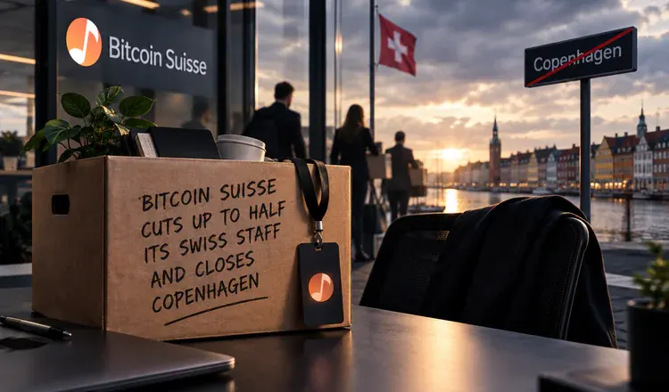 Bitcoin Suisse Cuts Up to Half Its Swiss Staff and Closes Copenhagen