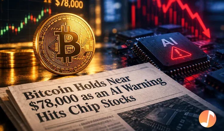Bitcoin Holds Near $78,000 as an AI Warning Hits Chip Stocks