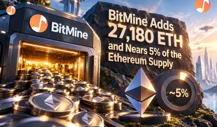 BitMine Adds 27,180 ETH and Nears 5% of the Ethereum Supply