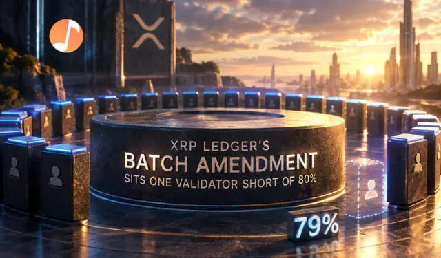 XRP Ledger's Batch Amendment Sits One Validator Short of 80%