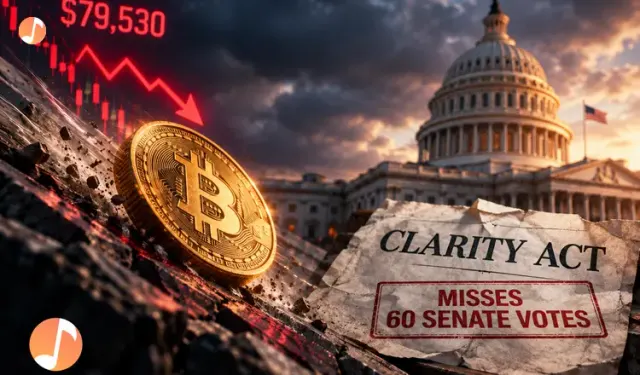 Bitcoin Slides From $79,530 as the Clarity Act Misses 60 Senate Votes