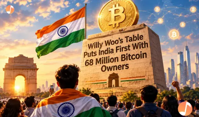 Willy Woo's Table Puts India First With 68 Million Bitcoin Owners