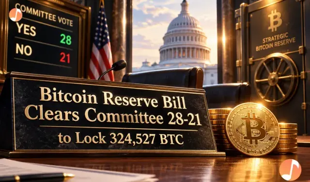 Bitcoin Reserve Bill Clears Committee 28-21 to Lock 324,527 BTC