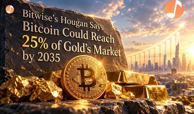 Bitwise's Hougan Says Bitcoin Could Reach 25% of Gold's Market by 2035
