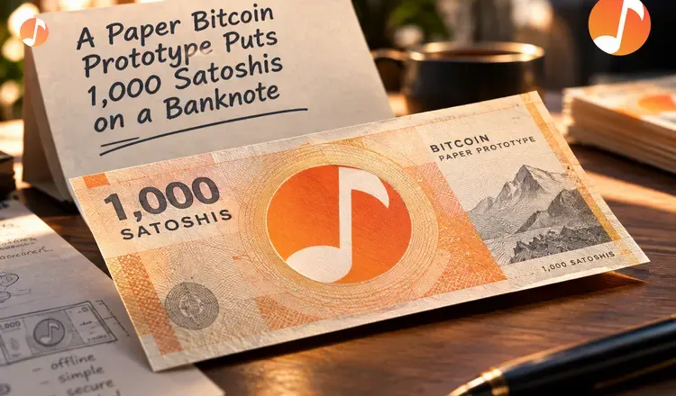 A Paper Bitcoin Prototype Puts 1,000 Satoshis on a Banknote