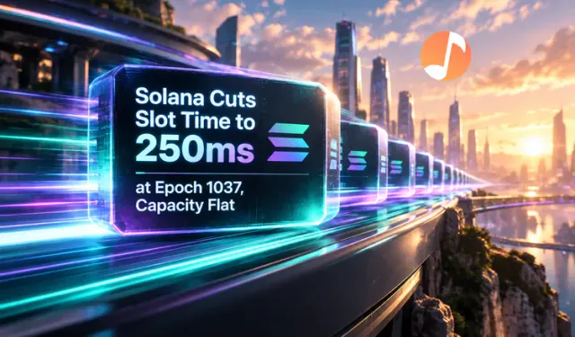 Solana Cuts Slot Time to 250ms at Epoch 1037, Capacity Flat