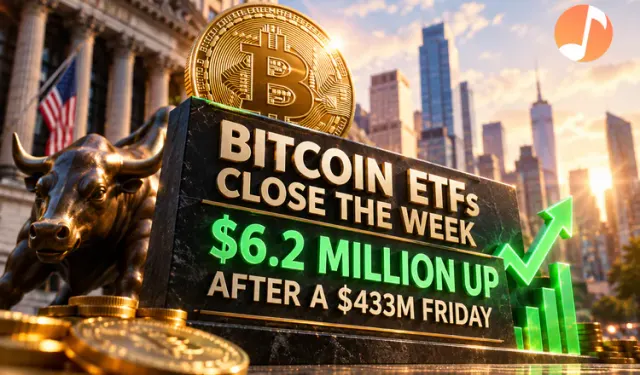 Bitcoin ETFs Close the Week $6.2 Million Up After a $433M Friday