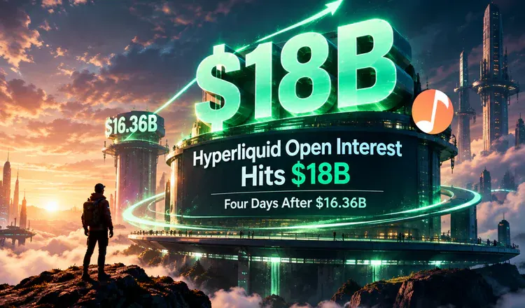 Hyperliquid Open Interest Hits $18B, Four Days After $16.36B