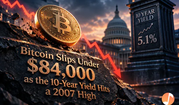 Bitcoin Slips Under $84,000 as the 10-Year Yield Hits a 2007 High