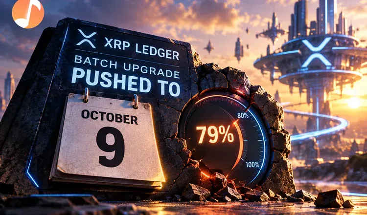 One Dip Below 80% Pushes the XRP Ledger's Batch Upgrade to 9 October