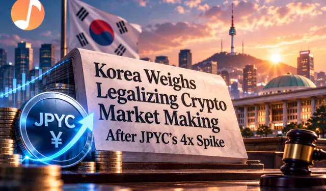 Korea Weighs Legalizing Crypto Market Making After JPYC's 4x Spike
