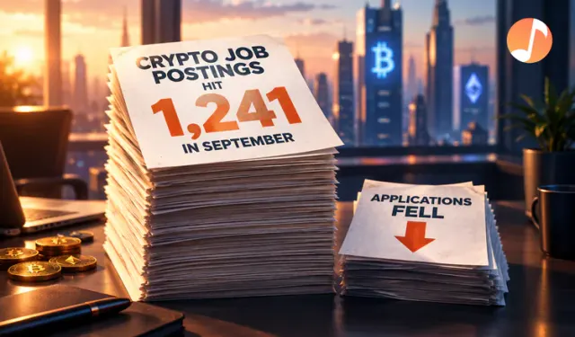 Crypto Job Postings Hit 1,241 in September as Applications Fell