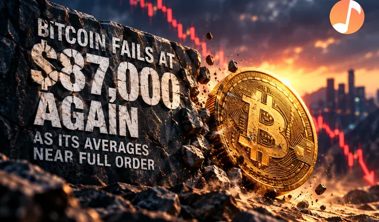 Bitcoin Fails at $87,000 Again as Its Averages Near Full Order