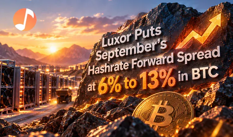 Luxor Puts September's Hashrate Forward Spread at 6% to 13% in BTC