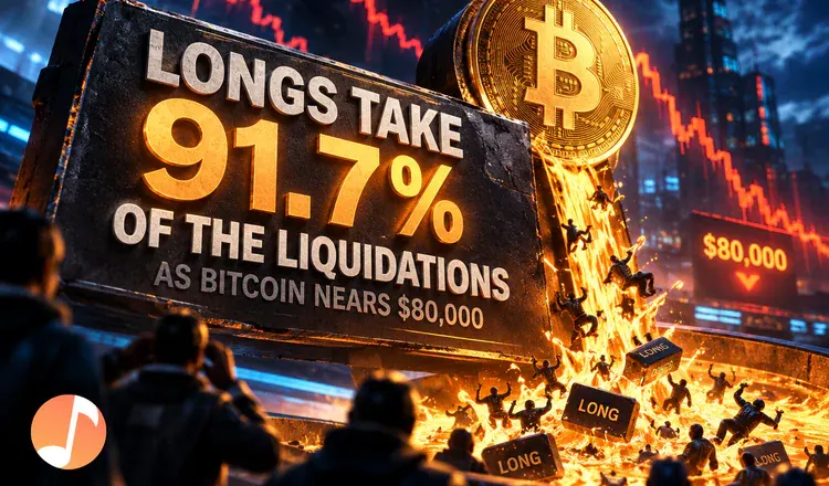 Longs Take 91.7% of the Liquidations as Bitcoin Nears $80,000