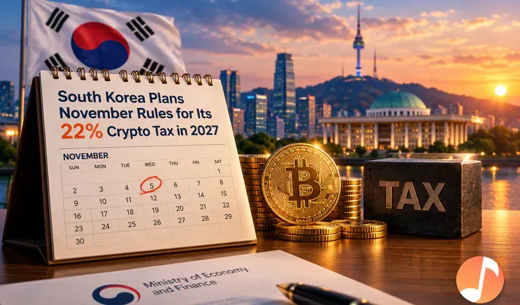 South Korea Plans November Rules for Its 22% Crypto Tax in 2027
