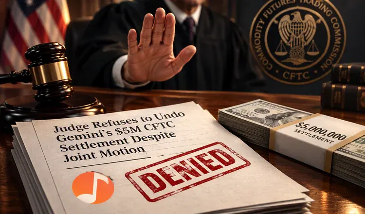 Judge Refuses to Undo Gemini's $5M CFTC Settlement Despite Joint Motion