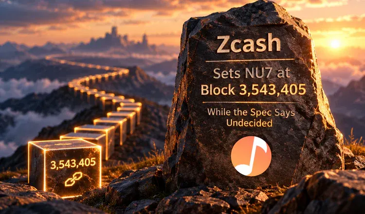 Zcash Sets NU7 at Block 3,543,405 While the Spec Says Undecided