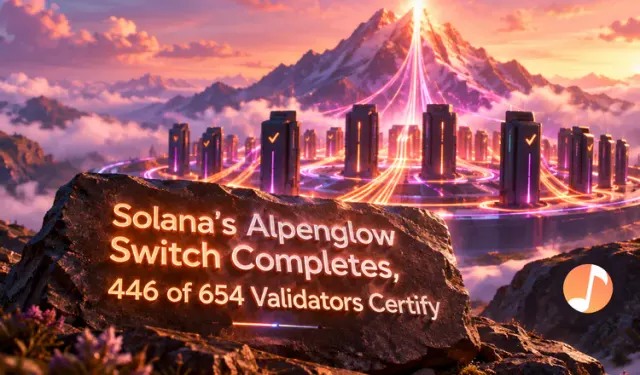 Solana's Alpenglow Switch Completes, 446 of 654 Validators Certify