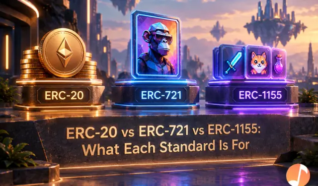 ERC-20 vs ERC-721 vs ERC-1155: What Each Standard Is For