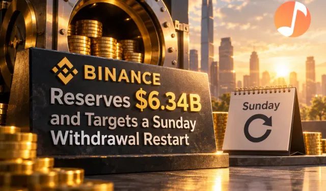 Binance Reserves $6.34B and Targets a Sunday Withdrawal Restart