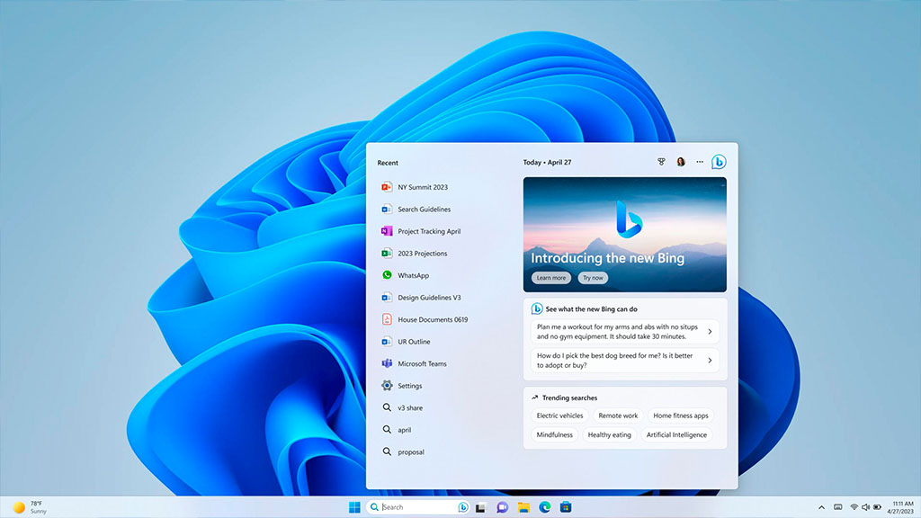 Bing AI to Appear on Windows 11 Taskbar