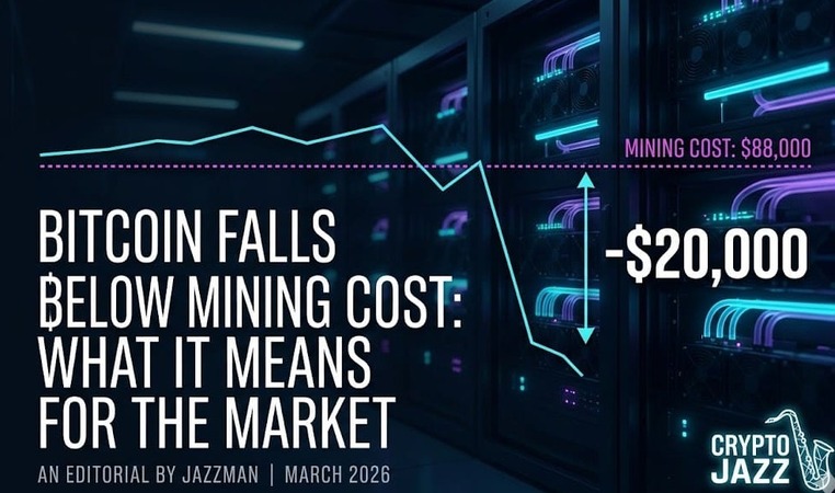 Bitcoin Falls 20,000 Below Mining Cost: What It Means for the Market – An Editorial by Jazzman